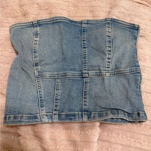 Zara Light Blue Denim Women's Tube Top